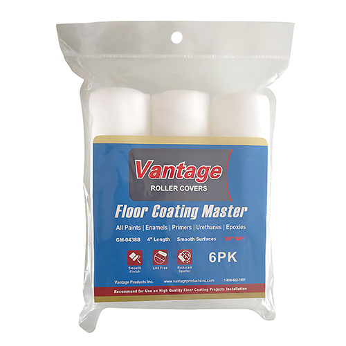 4 in X 3/8 in Floor Coating Roller Cover 6PK