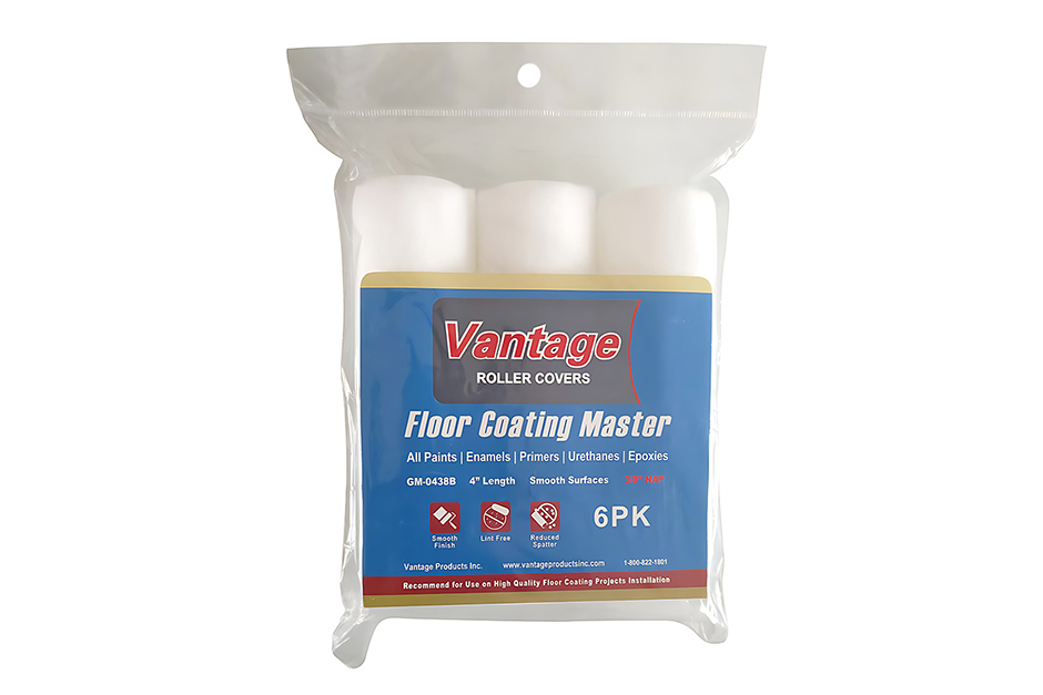 4 in X 3/8 in Floor Coating Roller Cover 6PK